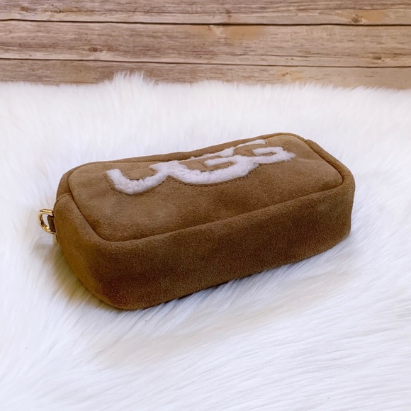 UGG Janey Chestnut Crossbody Sheepskin Logo Bag - Picture 4 of 8